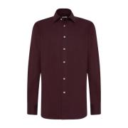 Kiton Flanell Bomull Skjorta Red, Herr