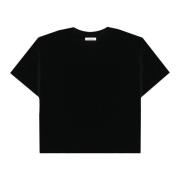 Laneus Oversize Rund Hals T-shirt Vadderad Jersey Black, Unisex