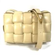 Bottega Veneta Vintage Pre-owned Laeder axelremsvskor Beige, Dam