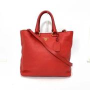 Prada Vintage Pre-owned Laeder totevskor Red, Dam