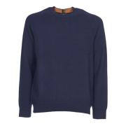 PS By Paul Smith Blå Ull Crew Neck Tröja Blue, Herr