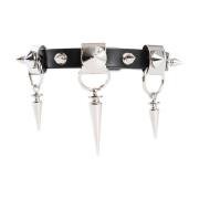 Junya Watanabe Svart Läder Spike Hänge Choker Black, Dam