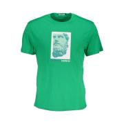 Bikkembergs Grön Bomull Logo Print T-shirt Green, Herr