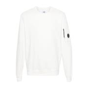 C.p. Company Vit Lättvikts Crew Neck Sweatshirt White, Herr