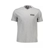 Plein Sport Gr Crewneck T-shirt med Fet Baktryck Gray, Herr