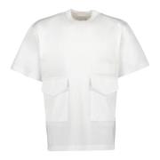 Sacai Vit Bomullsficka T-shirt White, Herr