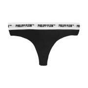 Philipp Plein Svart Logo Trosa 2-Pack Black, Dam