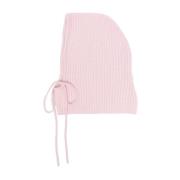 Wild Cashmere Rosa Cashmere Ribbstickad Mössa Pink, Dam