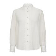 Co'Couture Angiecc Anglaise Spets Skjorta Blus Vit White, Dam