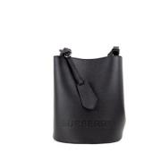 Burberry Liten Svart Bucket Crossbody Handväska Black, Dam