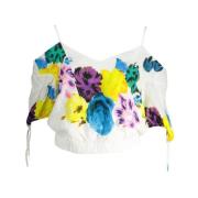 Desigual Bohemian Chic Blus med Delikata Detaljer Multicolor, Dam