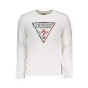 Guess Vit Slim Fit Sweatshirt med Rund Hals White, Herr