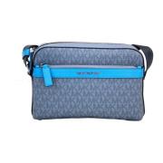 Michael Kors Cooper Denim Multi Utility Crossbody Väska Blue, Dam