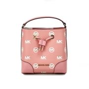 Michael Kors Primrose Embossed Bucket Messenger Väska Pink, Dam