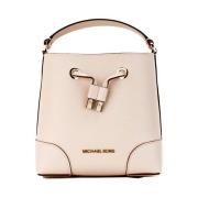 Michael Kors Liten Bucket Dragsko Crossbody Väska Beige, Dam