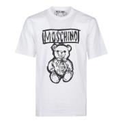 Moschino Söt Björntryck T-shirt White, Herr