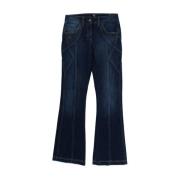 Roberto Cavalli Eleganta Lågmidjade Utsvängda Jeans Blue, Dam