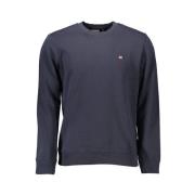 Napapijri Blått Sweatshirt med Broderad Logotyp Blue, Herr