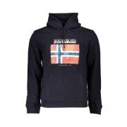 Napapijri Blå Fleece-Hoodie Blue, Herr