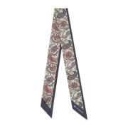 Etro Brun Blommig Paisley Sidenschal Multicolor, Dam