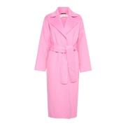 InWear Cashmere Rose Lång Kappa Jacka Pink, Dam