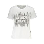 Patrizia Pepe Elegant kortärmad T-shirt med logotyp White, Dam