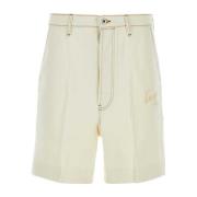 Kenzo Ivory Denim Bermuda Shorts White, Herr