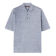 Loro Piana Blå Oversized Polo T-shirt Bomull Tee Blue, Herr