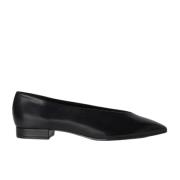 Loro Piana Svarta Kalvskinn Ballerinaskor Black, Dam