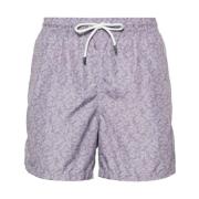 Fedeli Polyester Badshorts med Elastiskt Band Gray, Herr