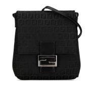 Fendi Vintage Pre-owned Canvas crossbodyvskor Black, Dam