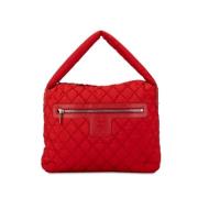 Chanel Vintage Pre-owned Nylon handvskor Red, Dam