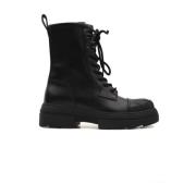 Furla Svarta Ankelboots Black, Dam