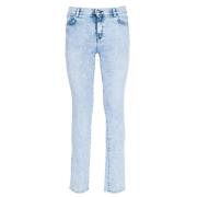 Twinset Push Up Jeans med Fem Fickor Blue, Dam