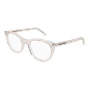 Saint Laurent Transparent Beige Glasögonbågar Beige, Unisex