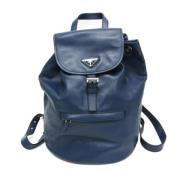 Prada Vintage Pre-owned Laeder axelremsvskor Blue, Dam