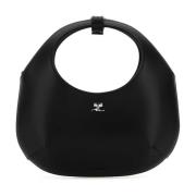 Courrèges Stilig Svart Läder Mini Handväska Black, Dam