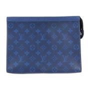 Louis Vuitton Vintage Pre-owned Laeder kuvertvskor Blue, Dam