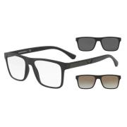 Emporio Armani Matt Svart Solglasögon Ea4115 Modell Black, Unisex