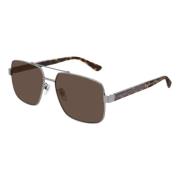 Gucci Stiliga solglasögon i Ruthenium/Brown Gray, Herr