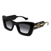 Gucci Cat-eye Oversize Solglasögon Black, Dam