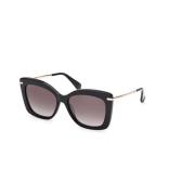 Max Mara Fyrkantiga solglasögon Beth1 Svart Blank Black, Dam