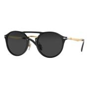 Persol Svart/Grå Solglasögon Black, Unisex