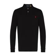 Ralph Lauren Anpassad Slim Fit Bomullspolo Black, Herr