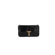 Tom Ford Krokodiltryck Axelväska Svart Black, Dam