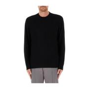 Armani Exchange Rutig Crewneck-tröja Black, Herr