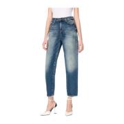 Armani Exchange Klassiska Denim Jeans för Vardagsbruk Blue, Dam