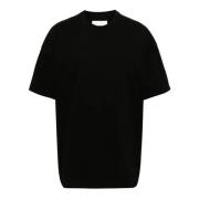 Jil Sander Lager Svart Bomull T-shirt med Logotyptryck Black, Herr