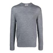 Jil Sander Grå Ulltröja Rund Hals Långärmad Gray, Herr