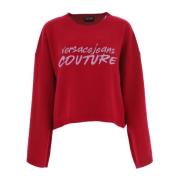 Versace Jeans Couture Röda Sweaters för Stiligt Utseende Red, Dam